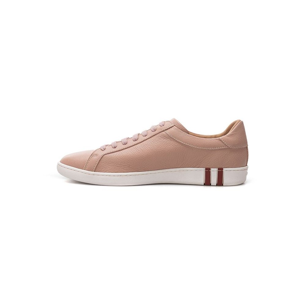 Bally Leather Low-Top Sneaker — Pink, view 2