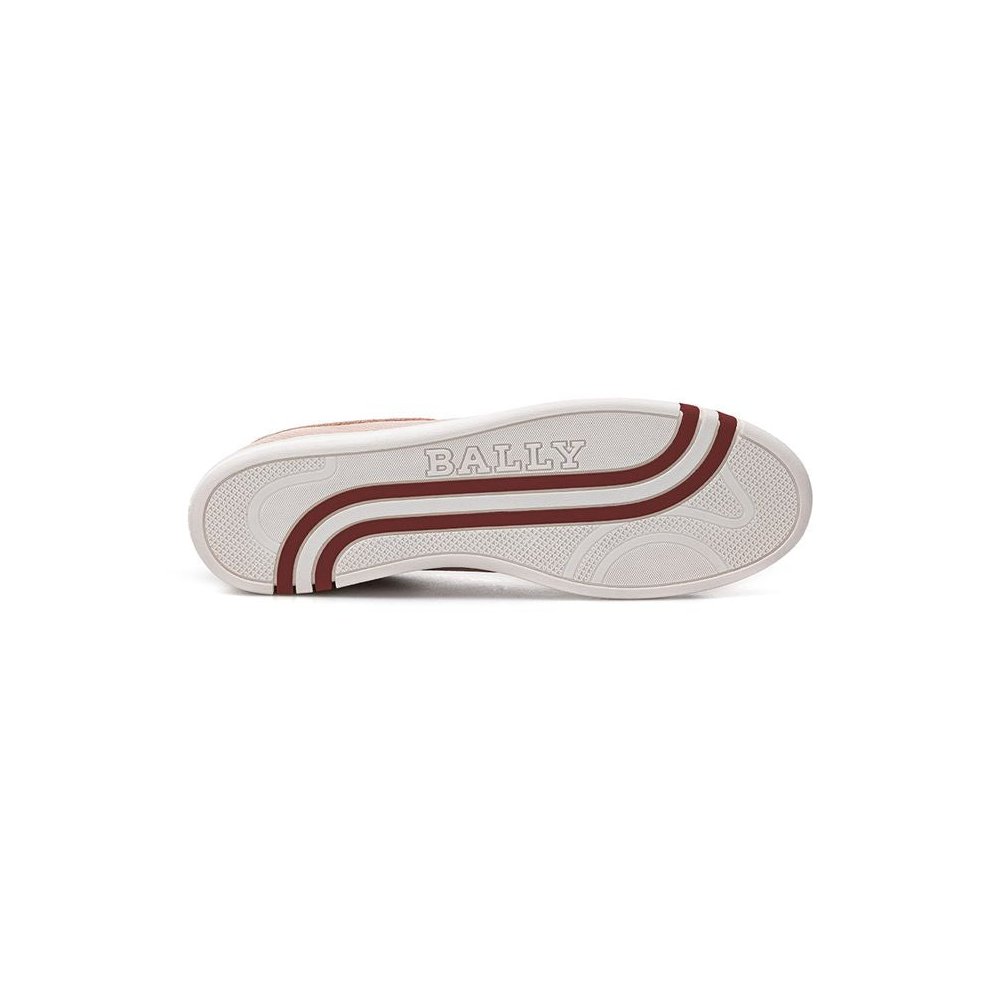 Bally Leather Low-Top Sneaker — Pink, view 3