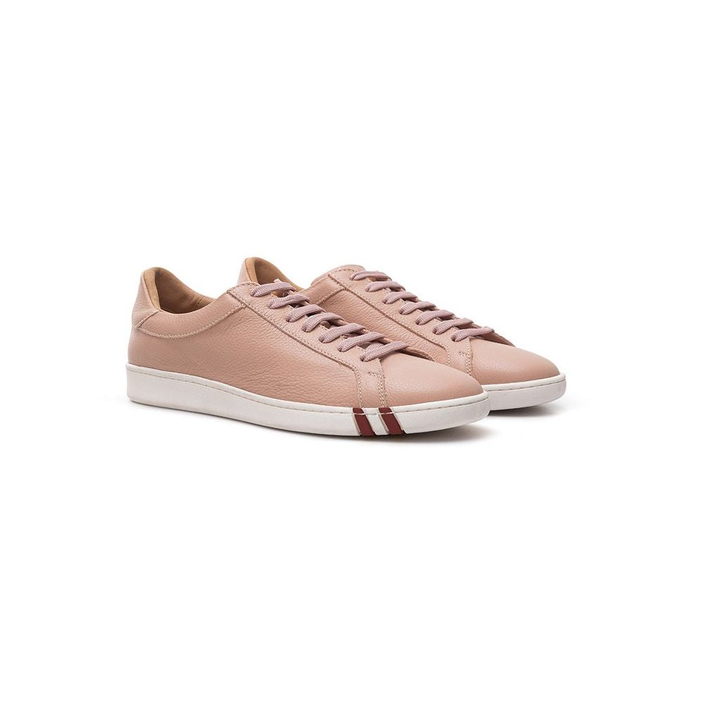 Bally Leather Low-Top Sneaker — Pink, view 4