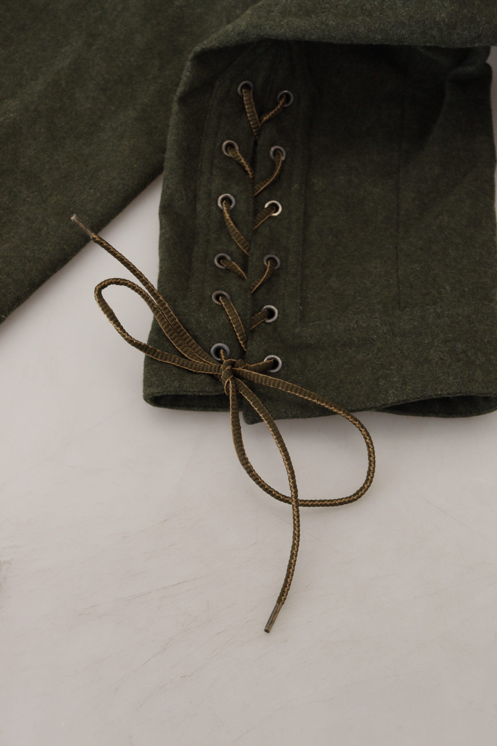 Ermanno Scervino Lace-Up Leg Cargo Cargo Pants — Green, view 7