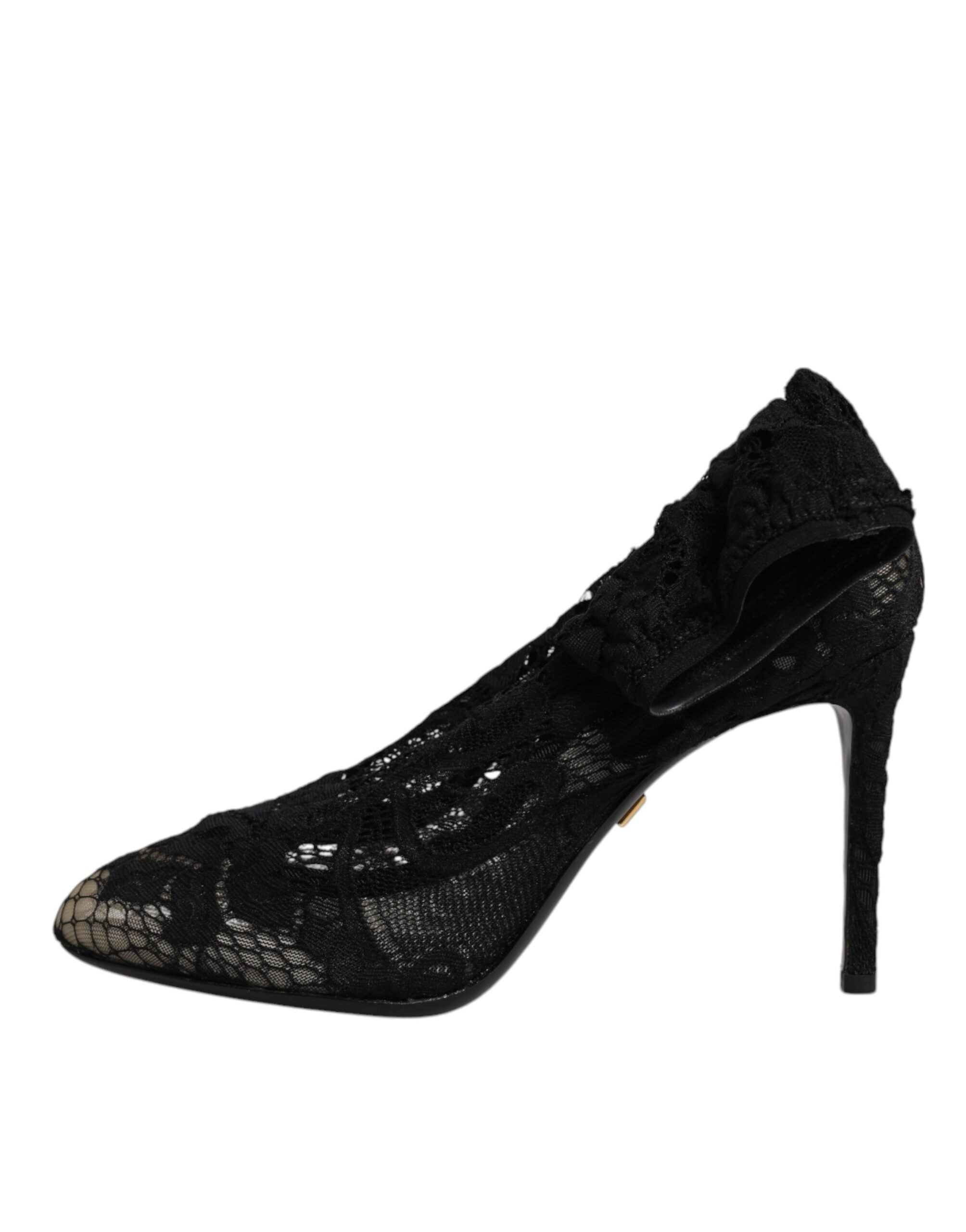 Dolce & Gabbana Lace Stretch Boot — Black, view 5