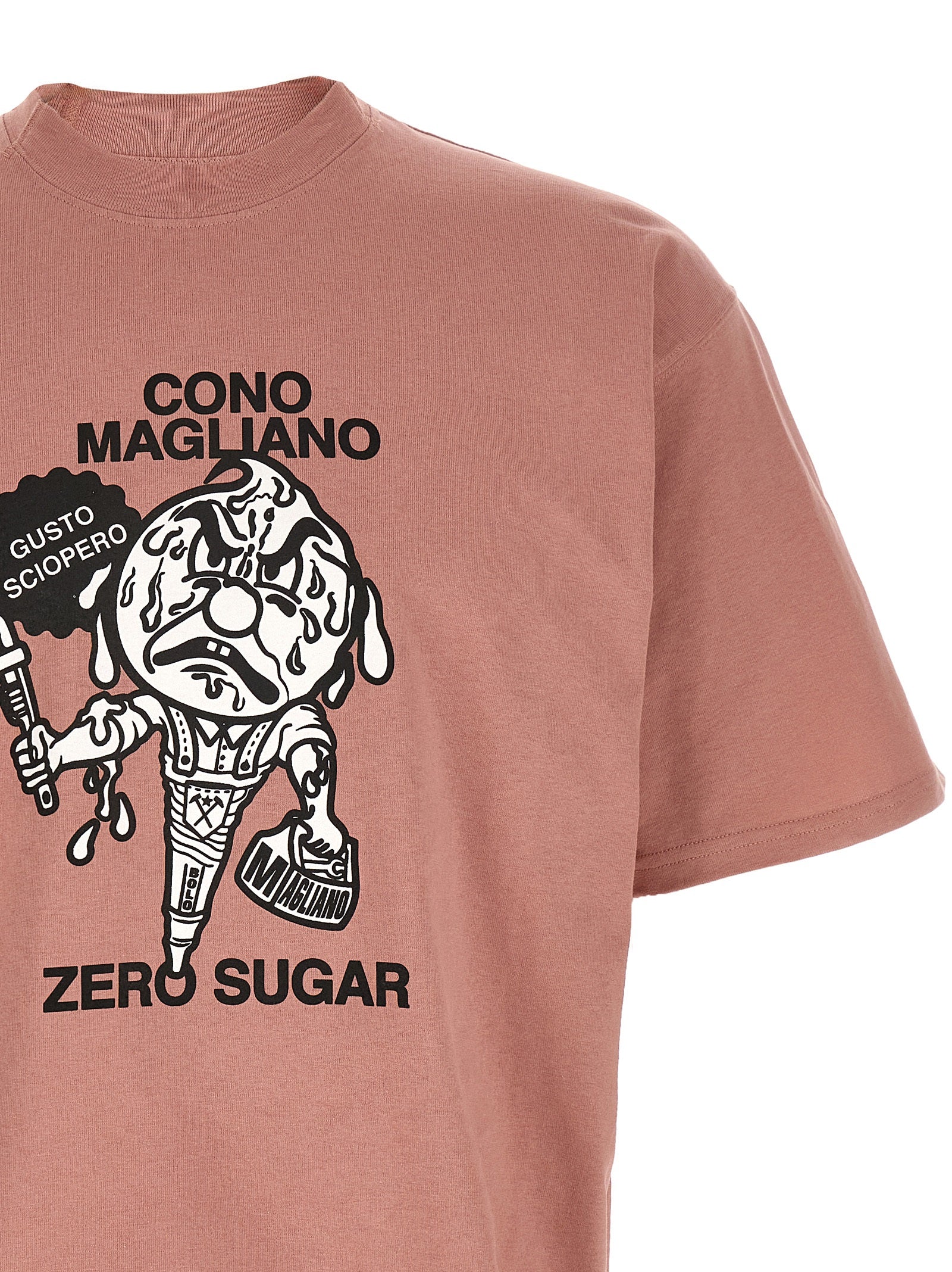 Magliano Graphic Print Cotton T-Shirt — Pink, view 3