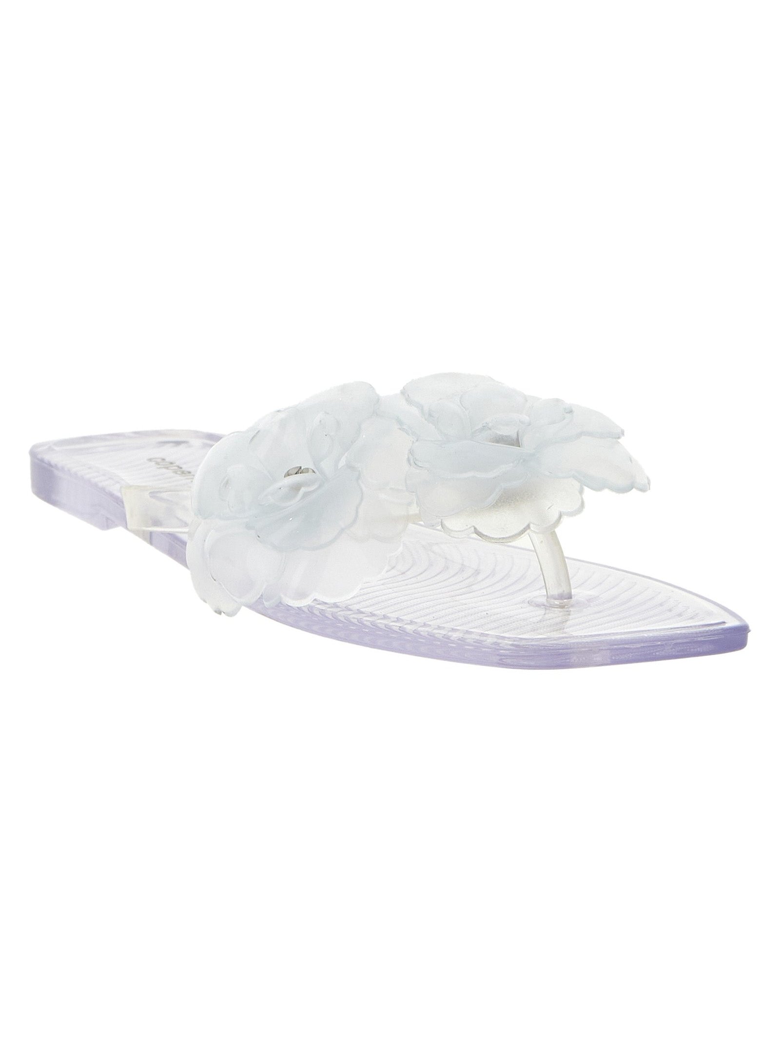 Coperni PVC Flower Sandals — Clear, view 2