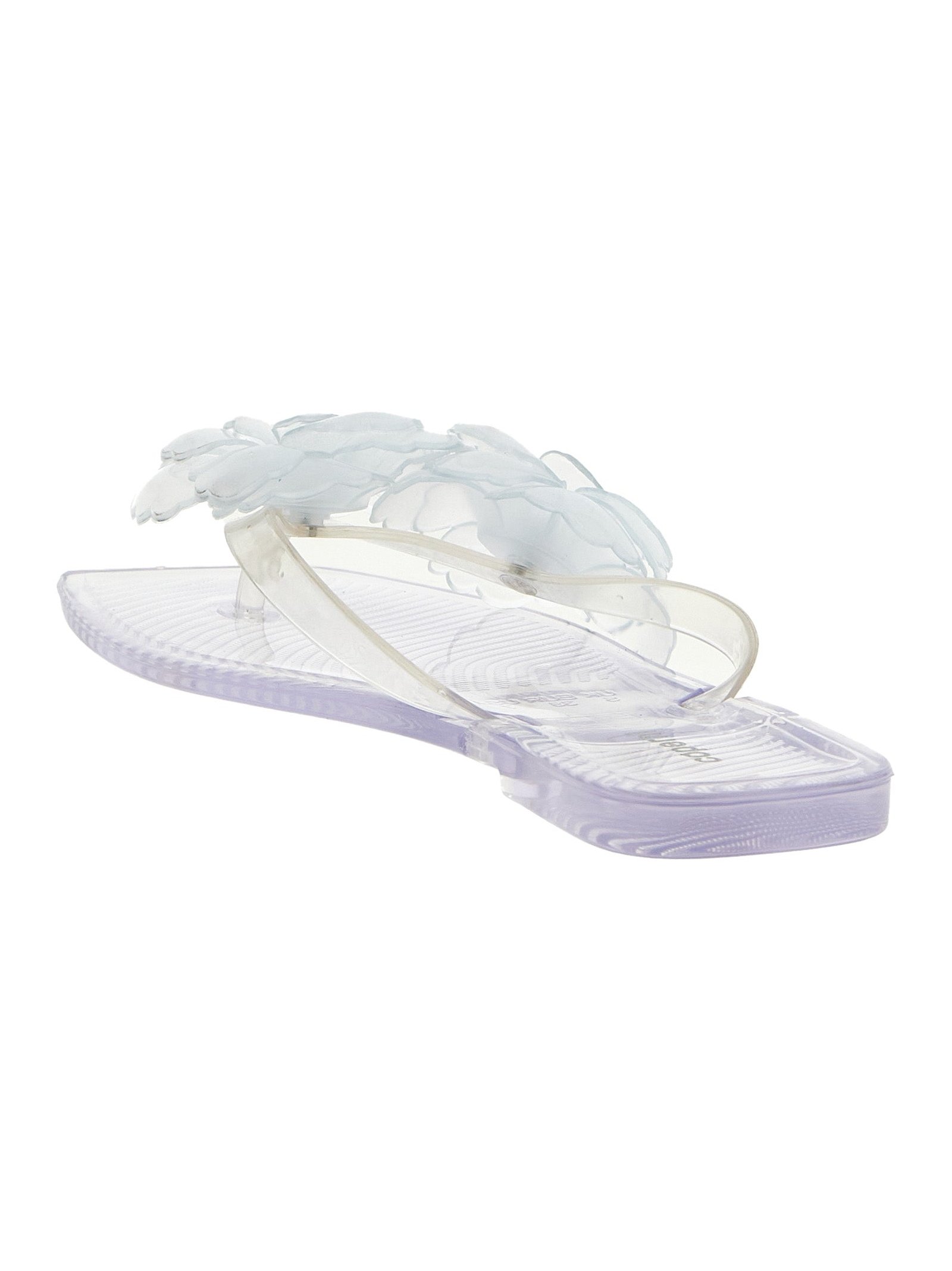 Coperni PVC Flower Sandals — Clear, view 3