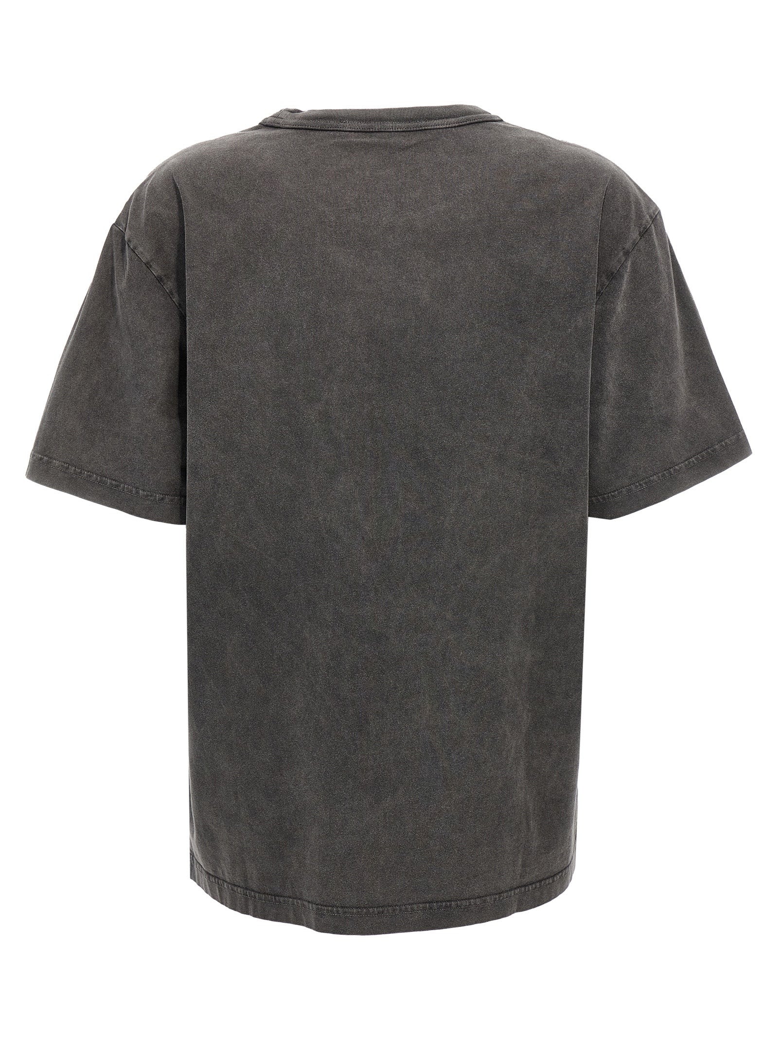 T By Alexander Wang Logo-Embossed Cotton T-Shirt — Gray, view 2