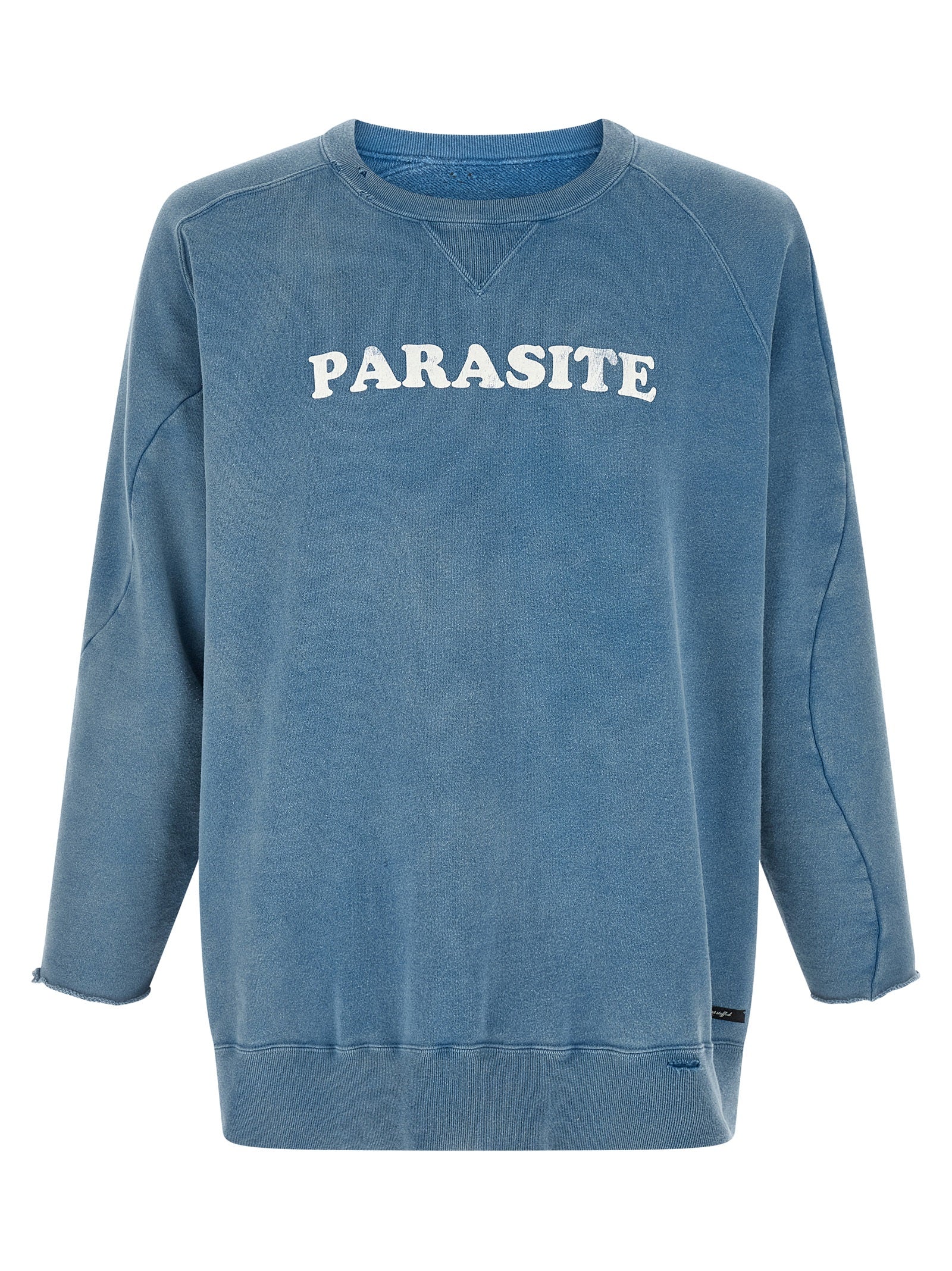 Undercover Logo-Print Gauze Délavé Cotton Sweatshirt — Blue by Undercover