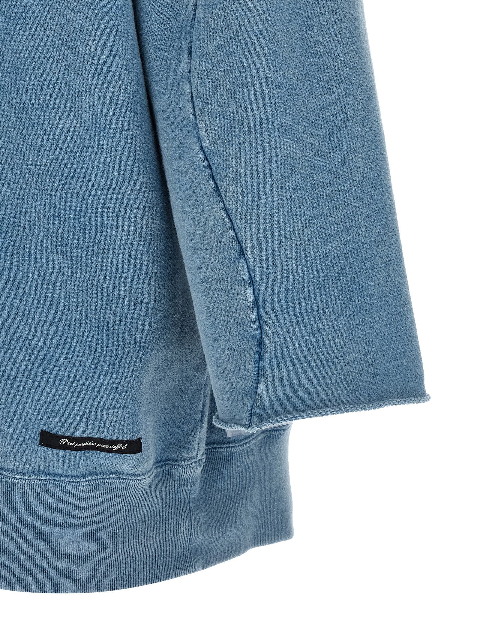 Undercover Logo-Print Gauze Délavé Cotton Sweatshirt — Blue, view 4