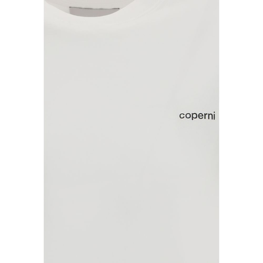 Coperni Logo-Embroidered T-Shirt — White, view 3