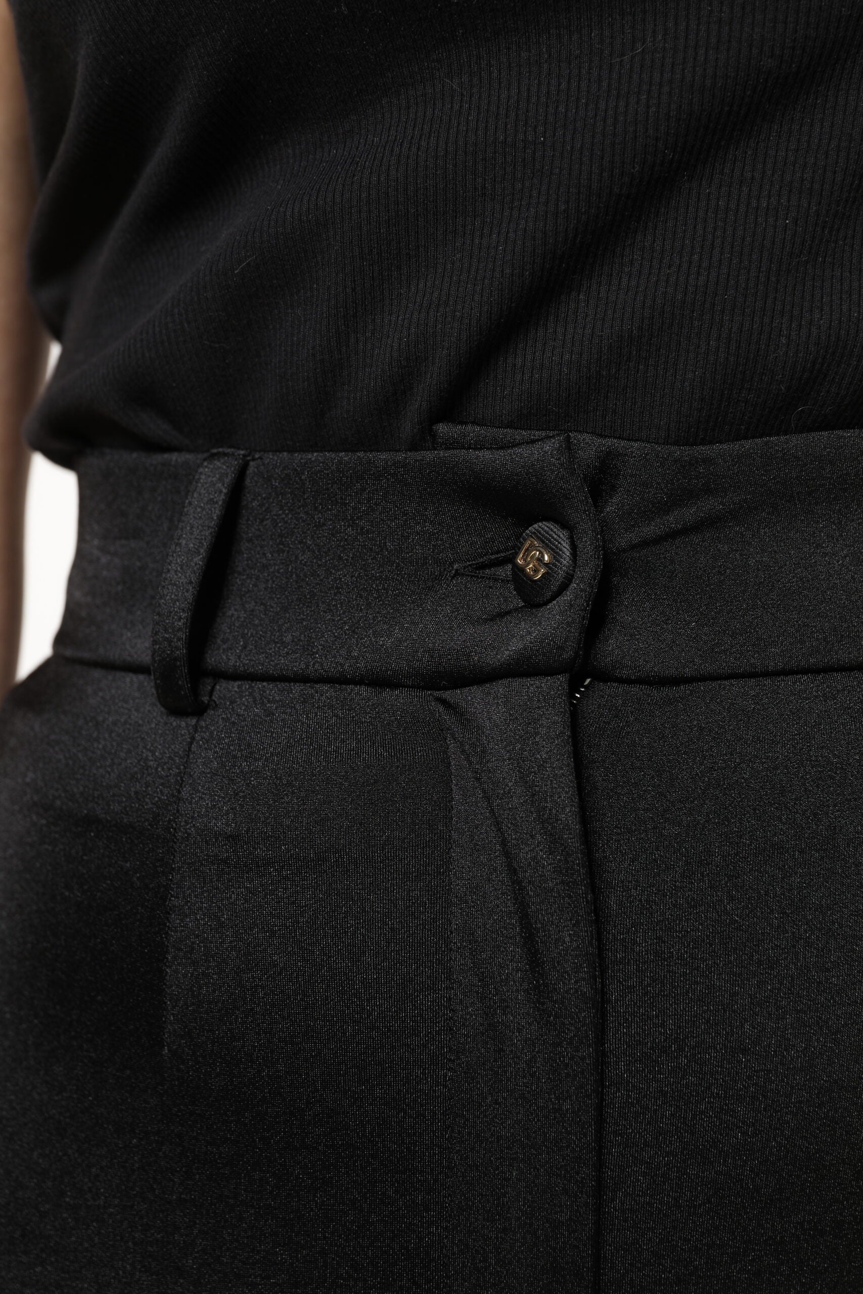 Dolce & Gabbana High-Waist Nylon Leggings — Black, view 5