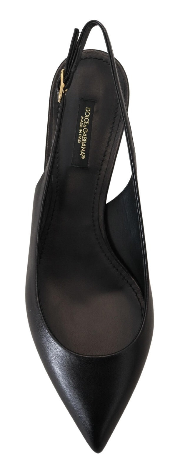 Dolce & Gabbana Leather Slingback Heel — Black, view 5