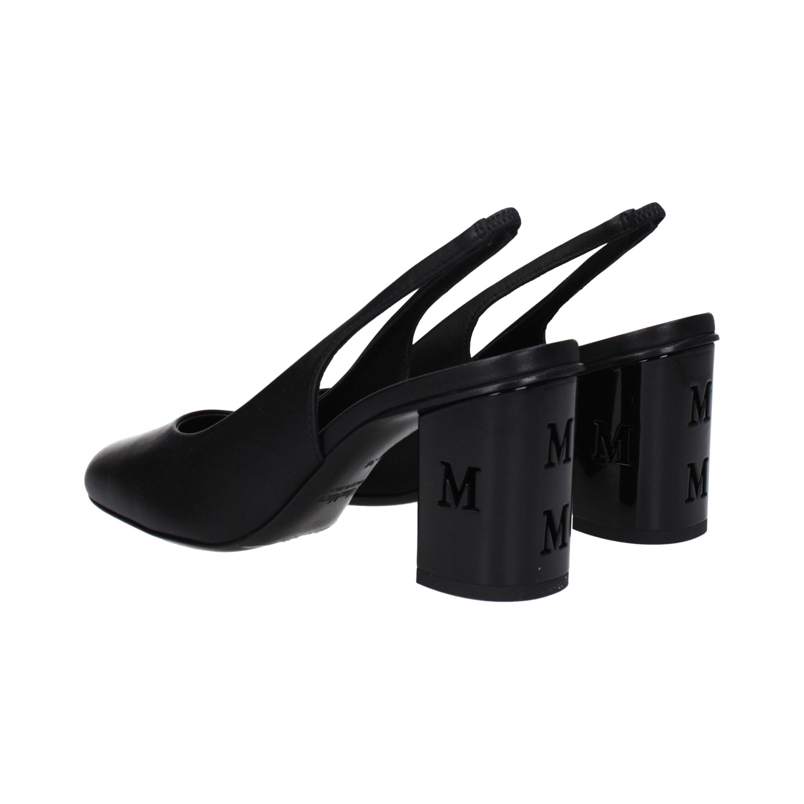 Max Mara Leather Slingback Heel — Black, view 4