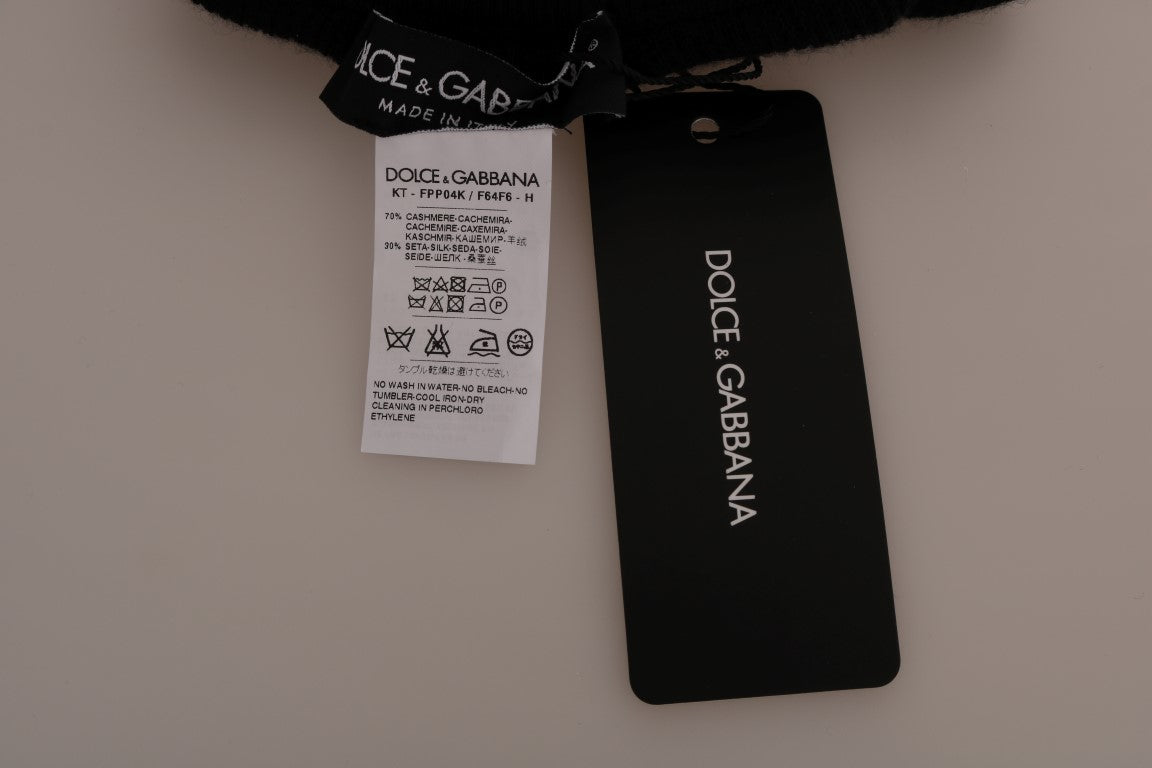 Dolce & Gabbana Cashmere Silk Stretch Leggings — Black, view 4