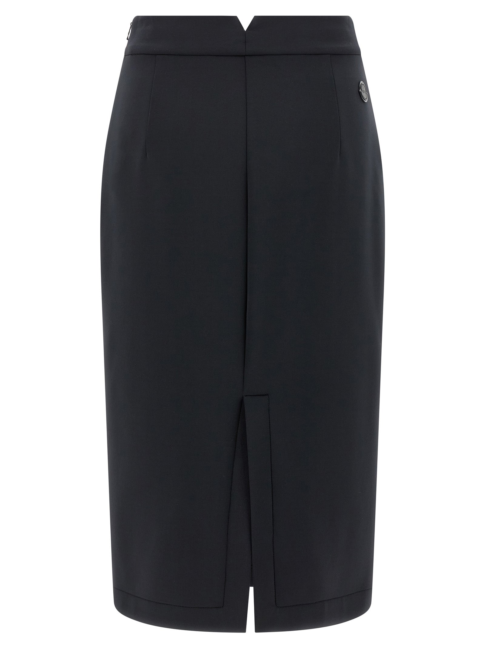 Moncler Genius Scuba-Effect Midi Skirt — Black, view 2