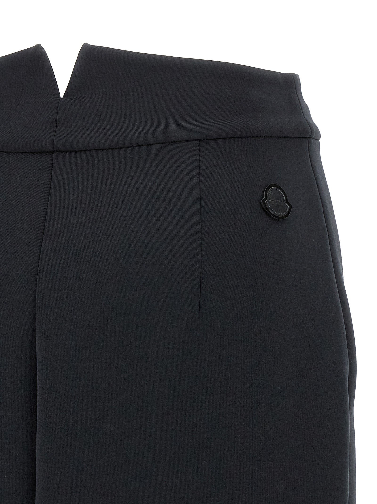 Moncler Genius Scuba-Effect Midi Skirt — Black, view 4