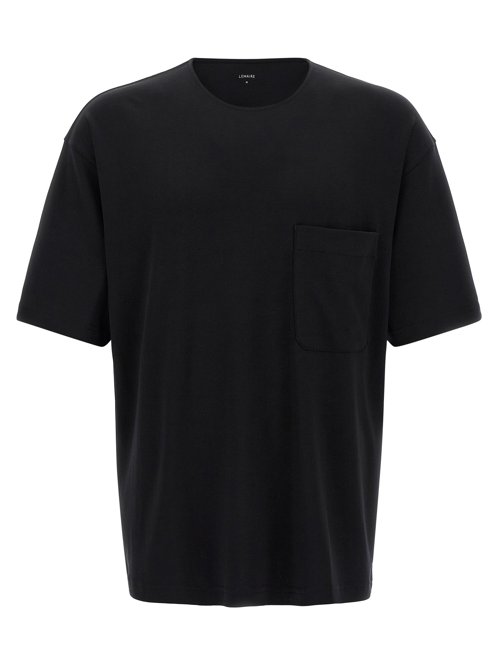 Lemaire Cotton-Silk Blend T-Shirt — Black by Lemaire