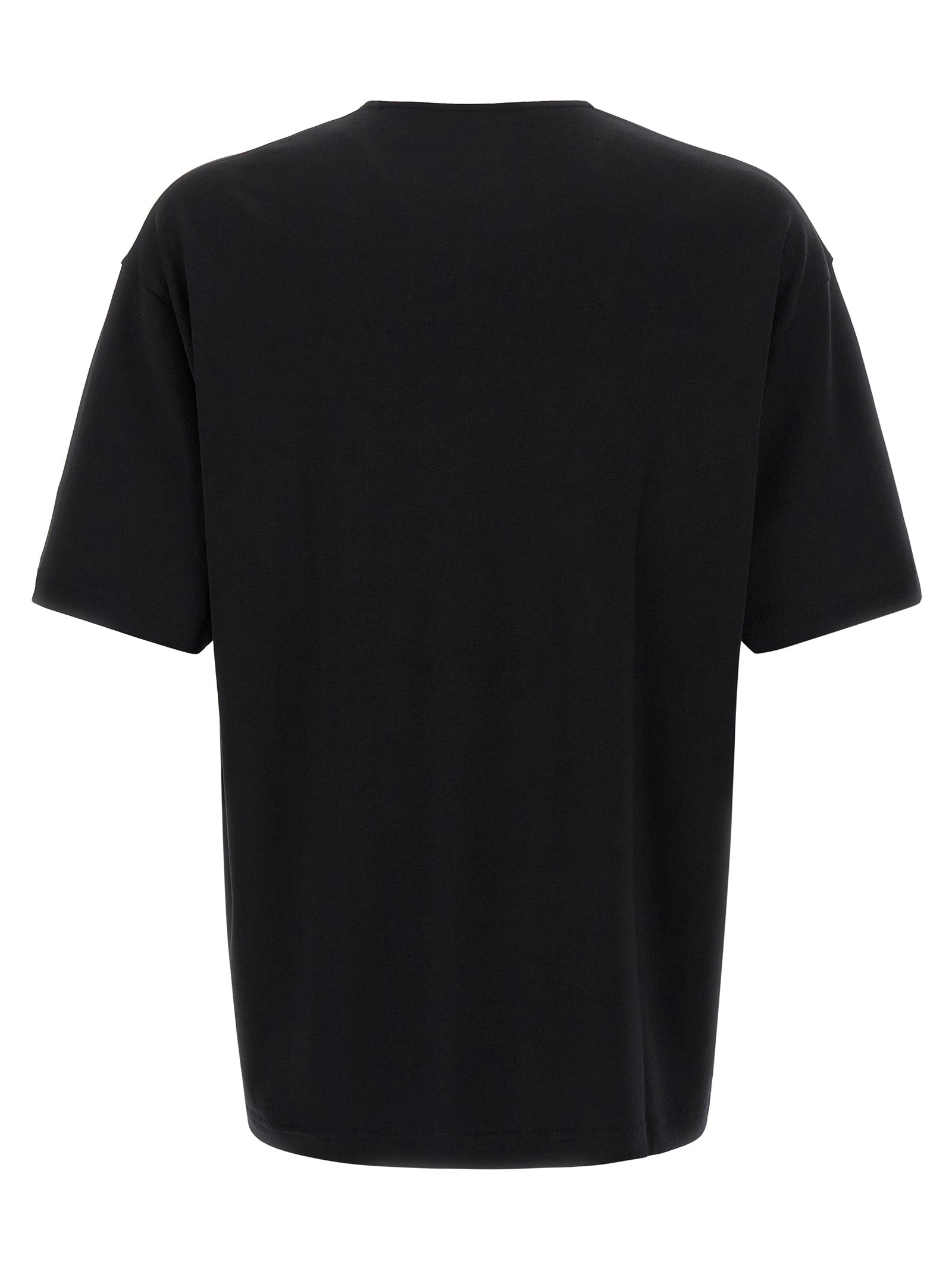 Lemaire Cotton-Silk Blend T-Shirt — Black, view 2