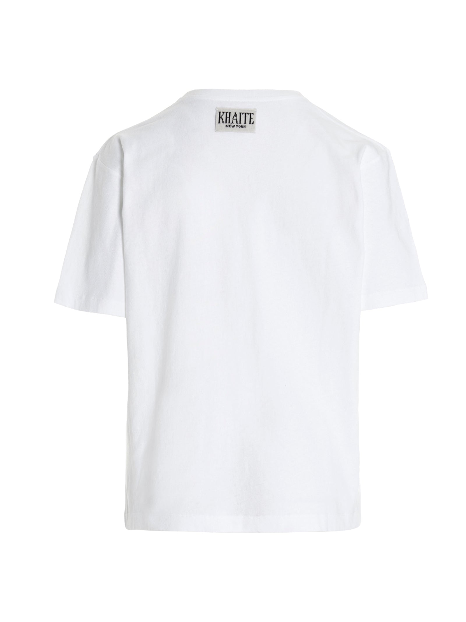 Khaite Cotton Crew Neck T-Shirt — White, view 2
