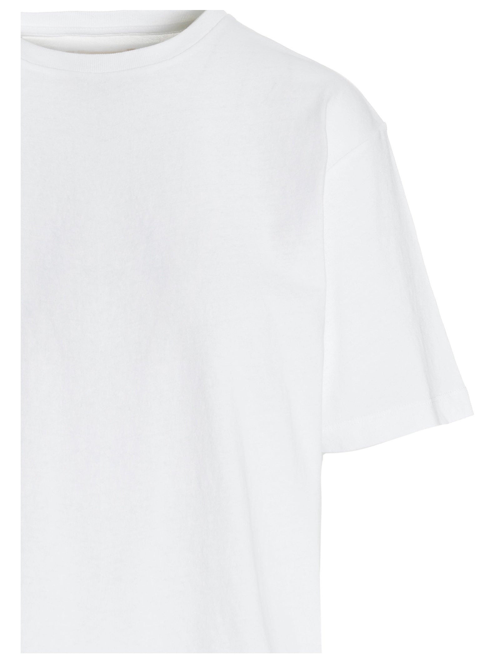 Khaite Cotton Crew Neck T-Shirt — White, view 3