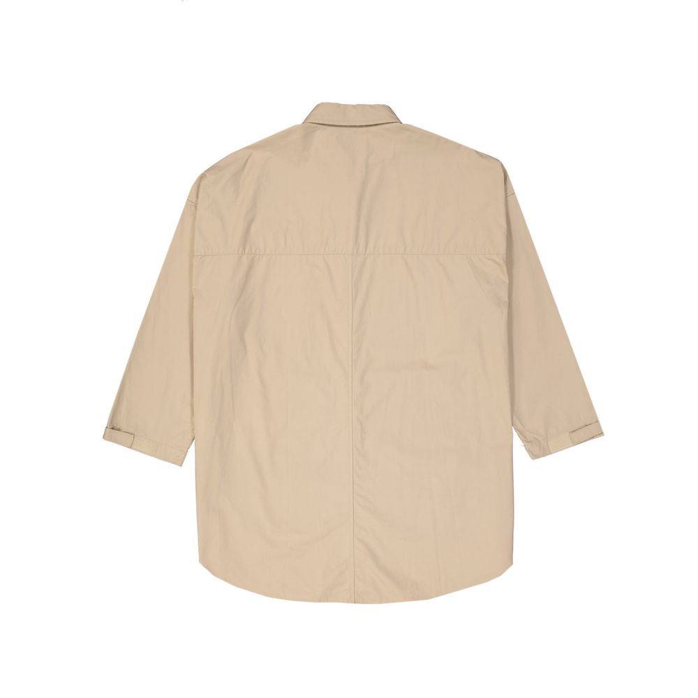 Ambush Cotton Overshirt Shirt — Beige, view 2