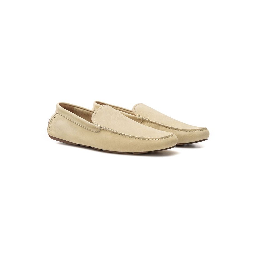 Bally Leather Moccasin Loafer — Beige, view 3