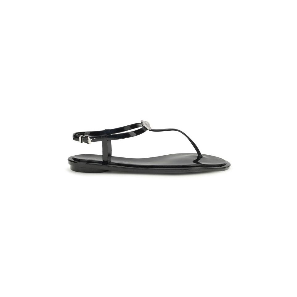 Mach & Mach Double Bow Sandals — Black by Mach & Mach
