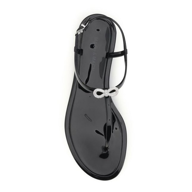 Mach & Mach Double Bow Sandals — Black, view 4