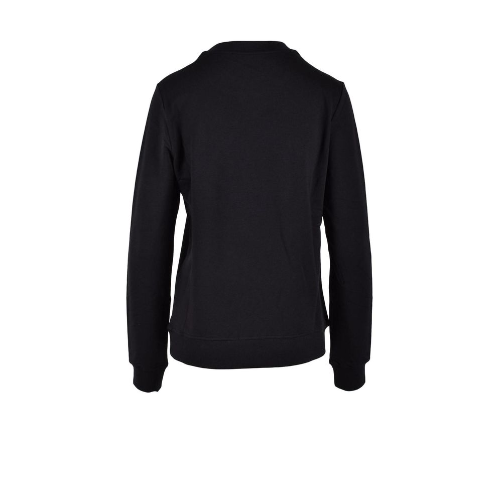 Love Moschino Logo-Print Cotton-Modal Sweatshirt — Black, view 2