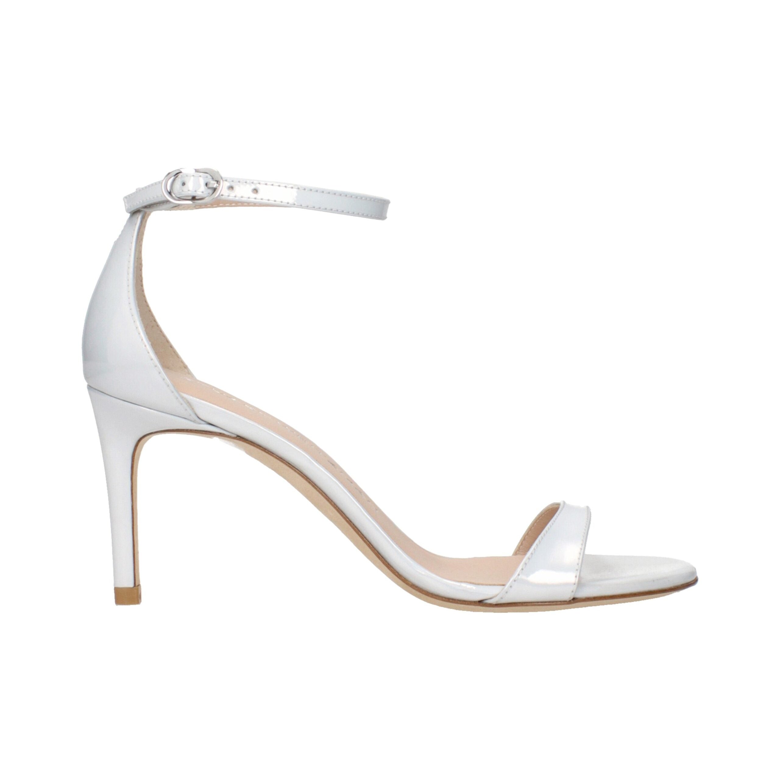Stuart Weitzman Nudist II Heel Sandal — White by Stuart Weitzman