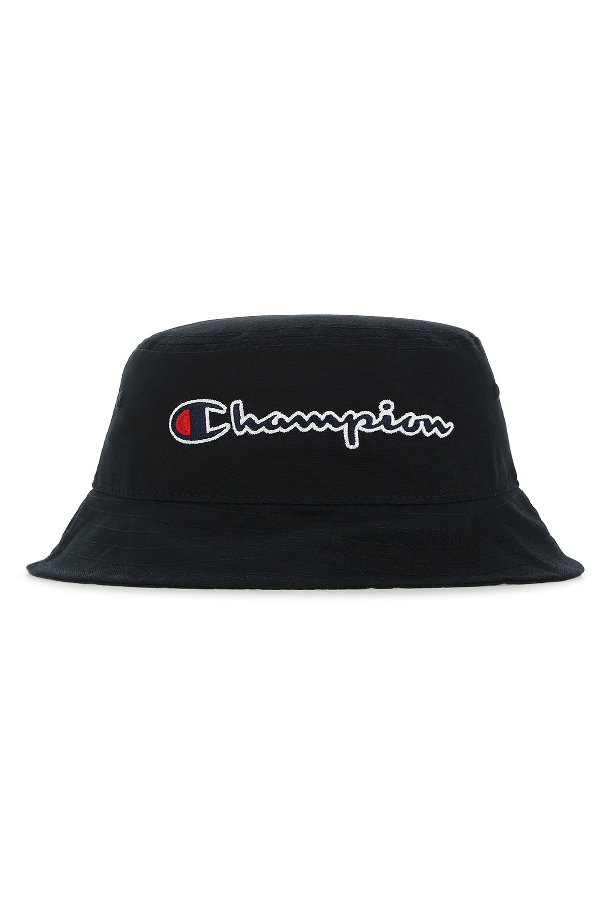 Champion Logo-Embroidered Cotton Bucket Hat — Black by Champion