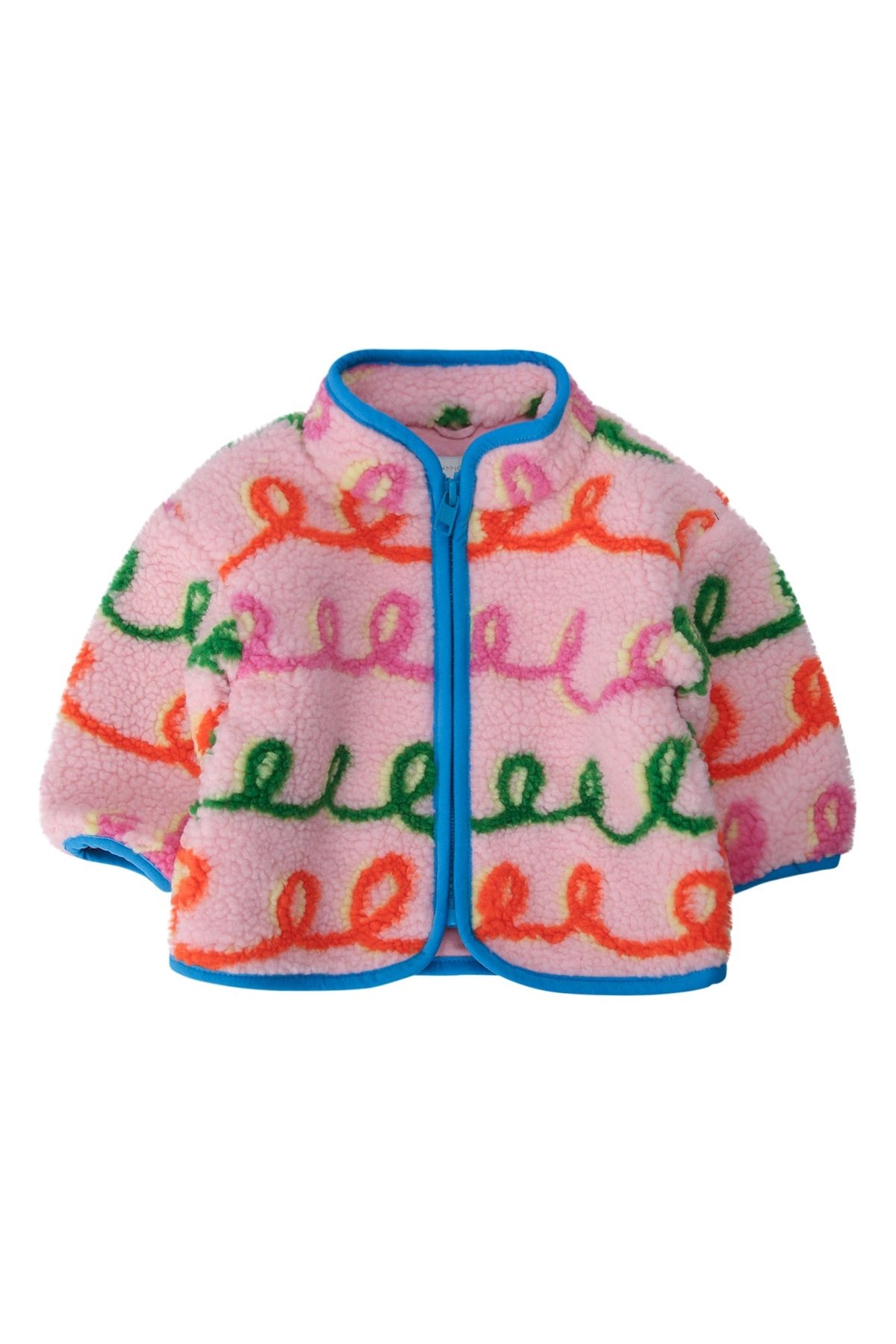 Stella Mccartney Kids Multicolor Embroidered Fleece Jacket — Pink by Stella Mccartney Kids