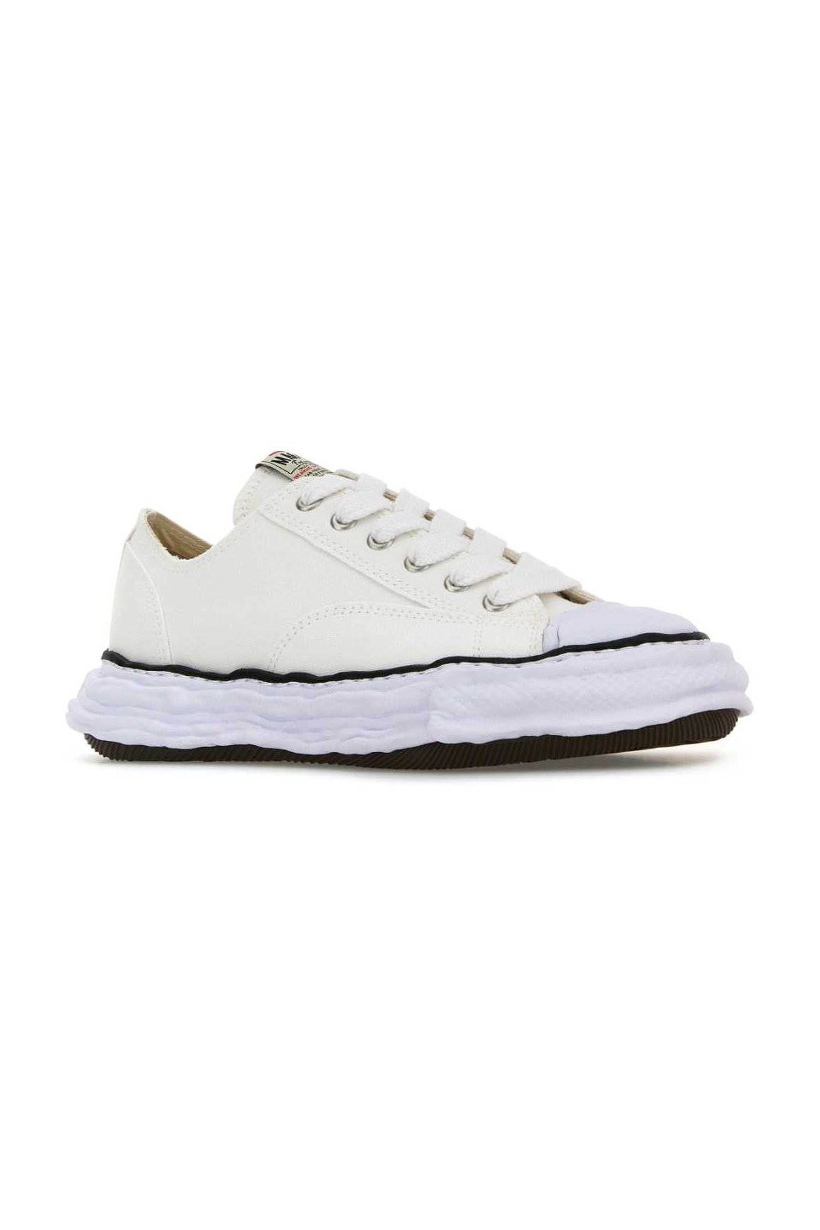 Maison Mihara Yasuhiro Canvas Low-Top Sneaker — White, view 2