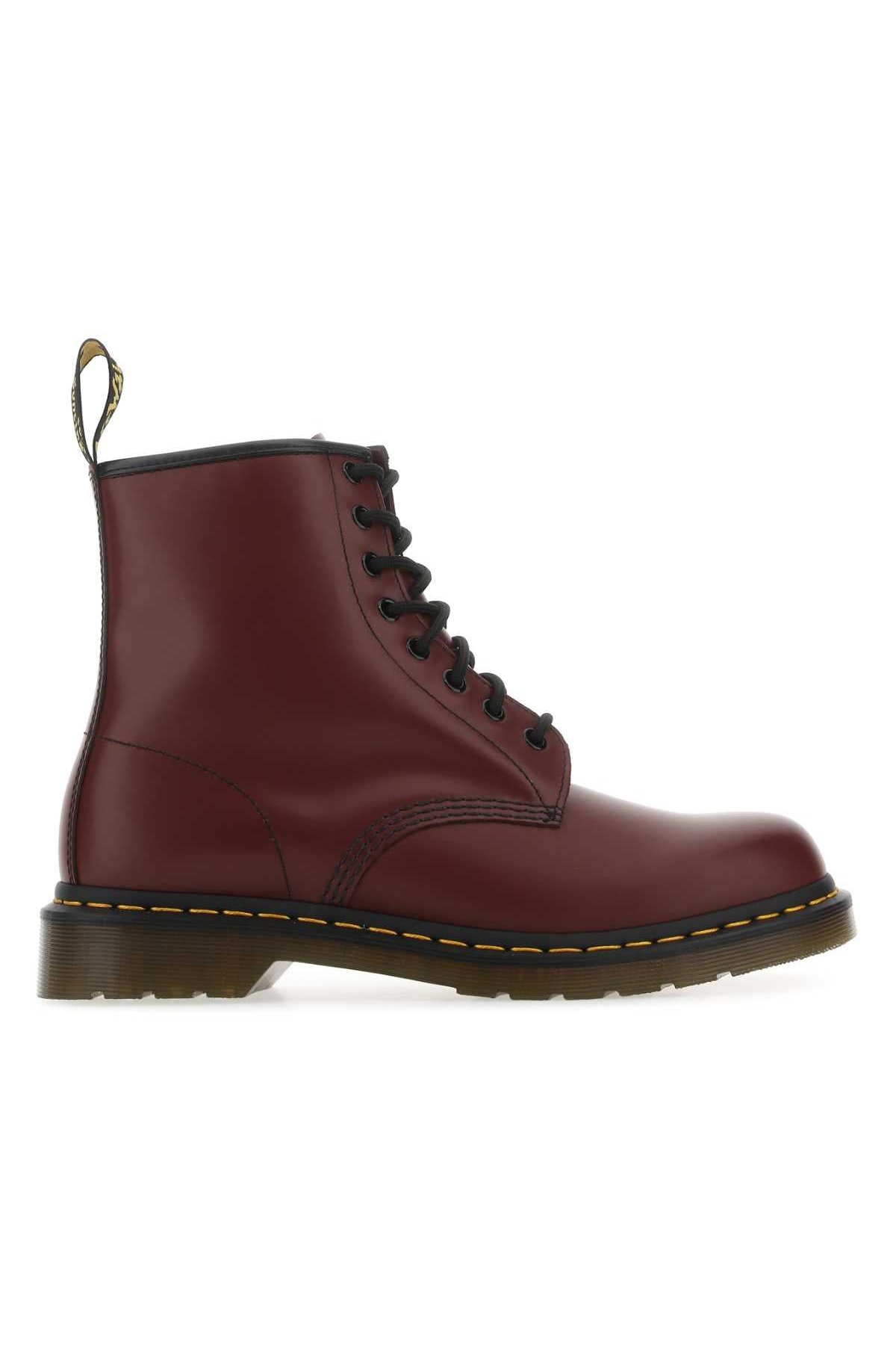 Dr Martens Smooth Leather Boot — Red - 10 by Dr Martens