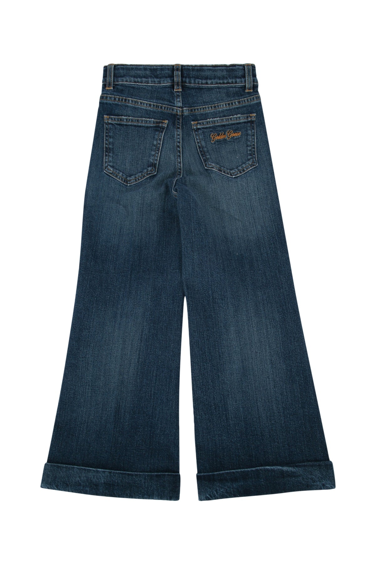 Golden Goose Kids Bootcut Jeans — Blue, view 2