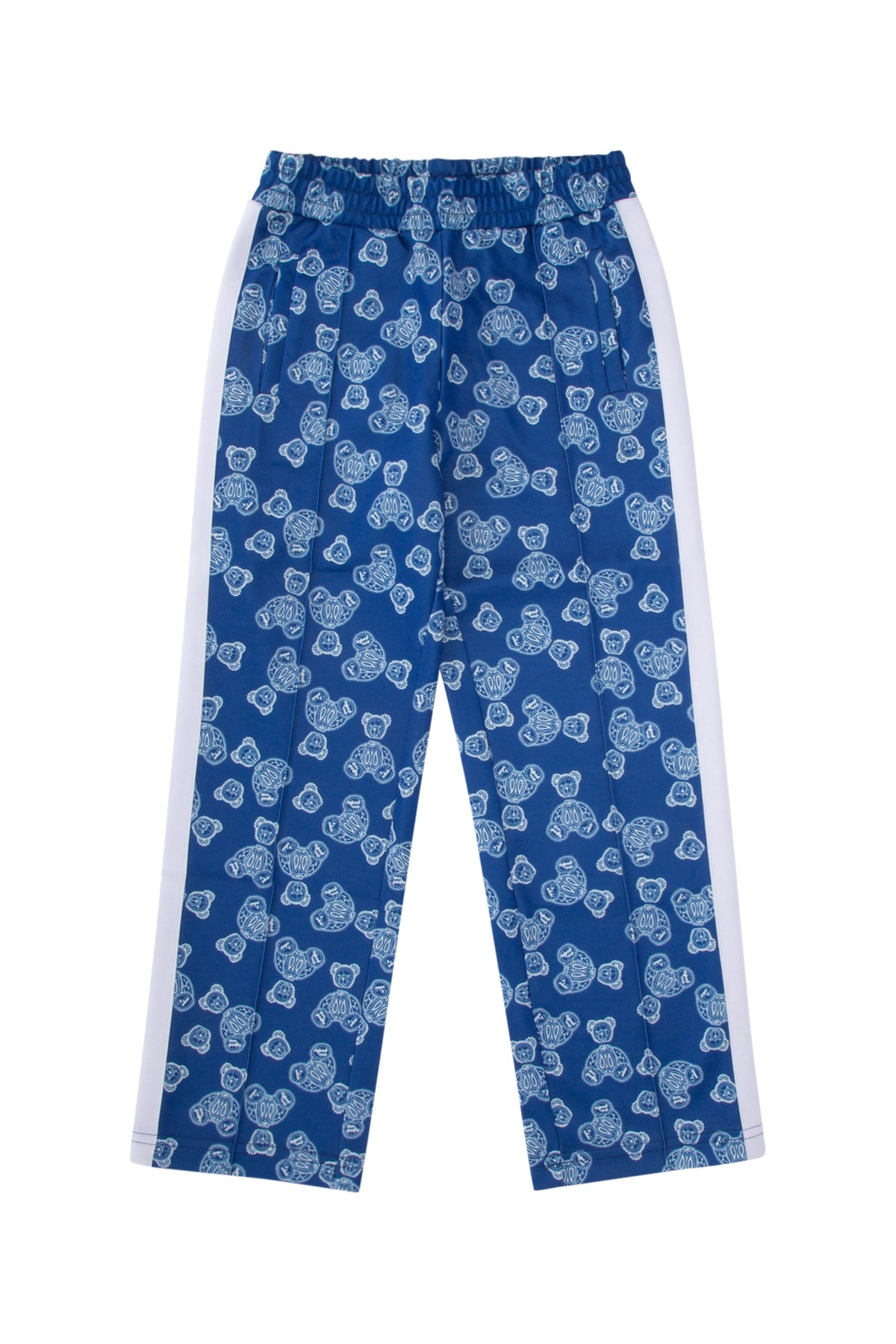 Palm Angels Kids Teddy-Print Lightweight Trousers — Blue by Palm Angels Kids