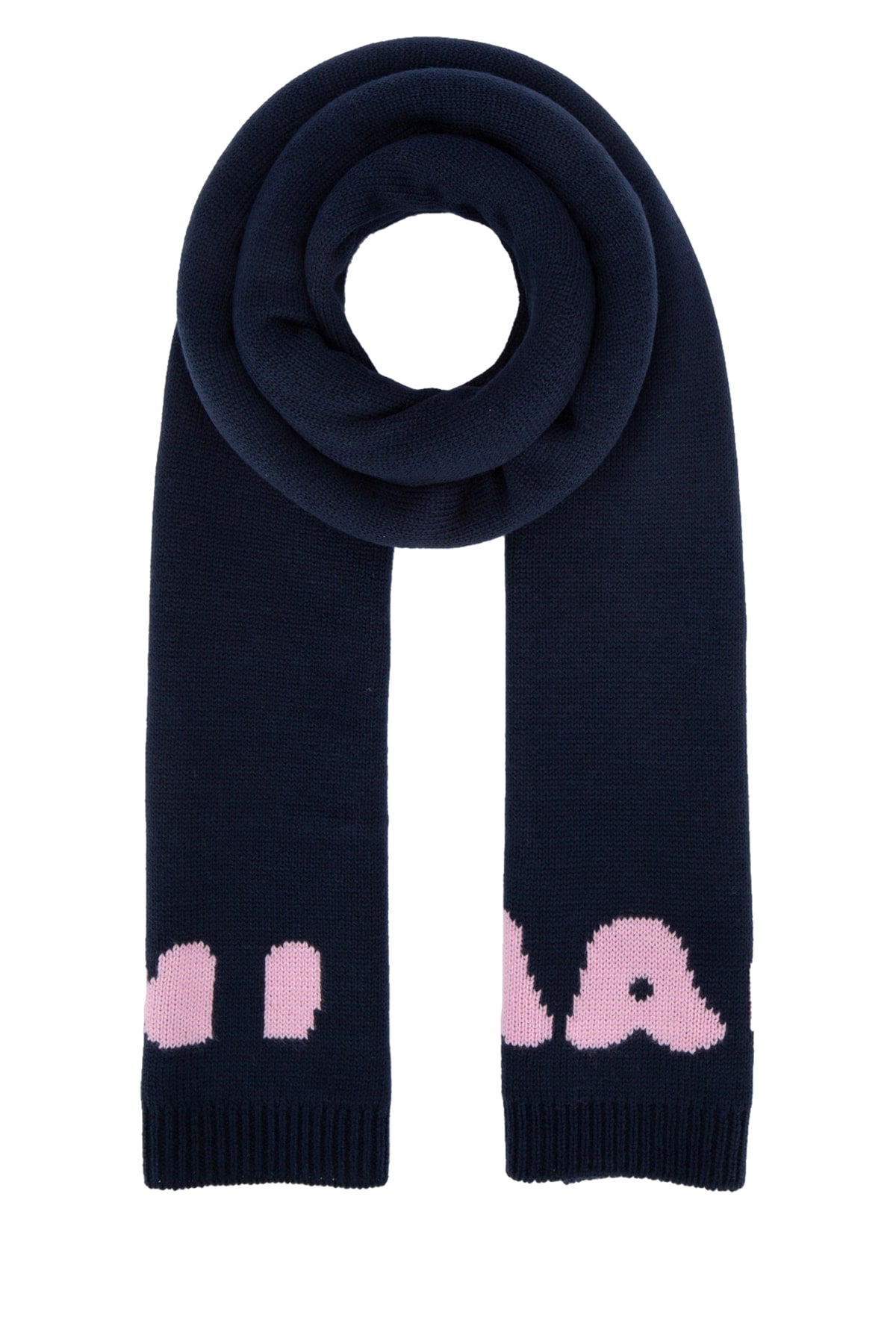 Marni Kids Animal-Intarsia Knit Scarf — Navy by Marni Kids