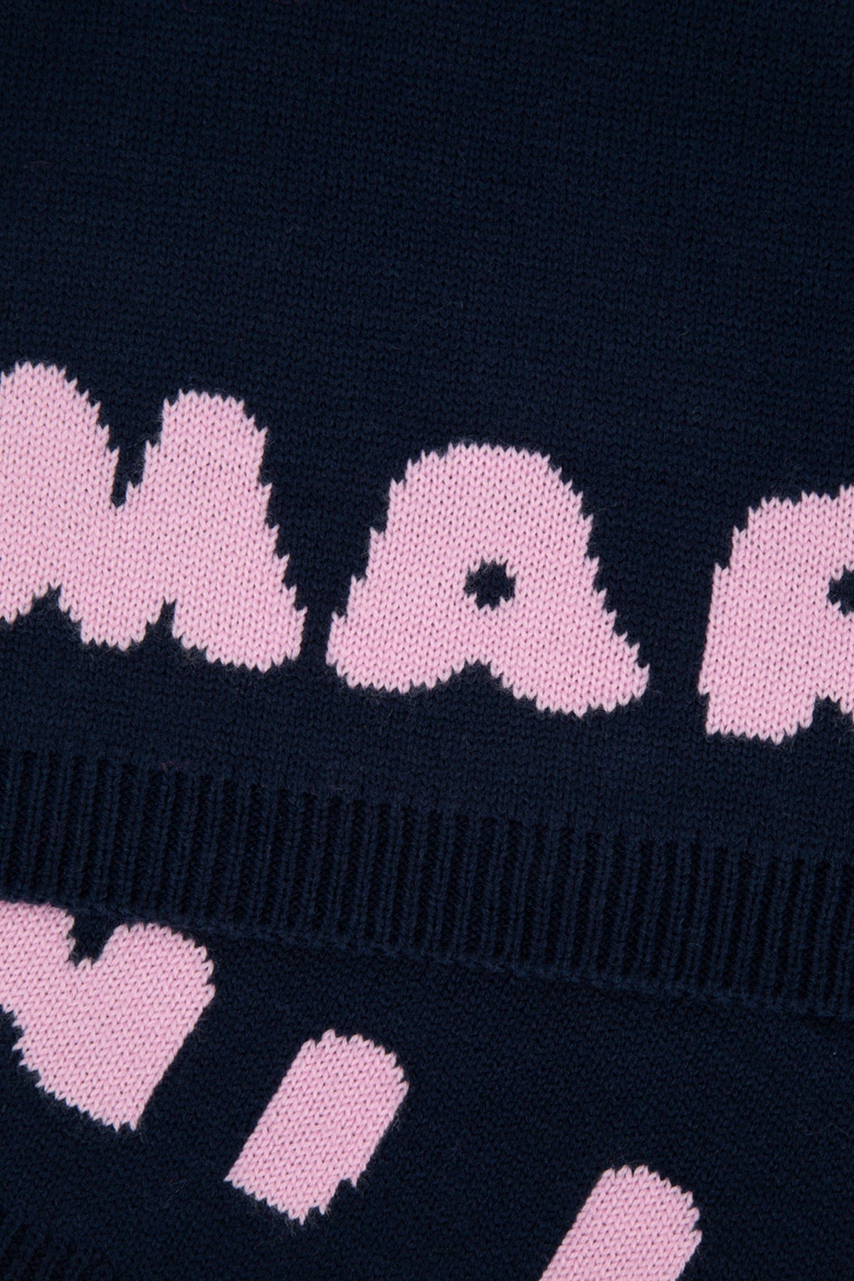 Marni Kids Animal-Intarsia Knit Scarf — Navy, view 2