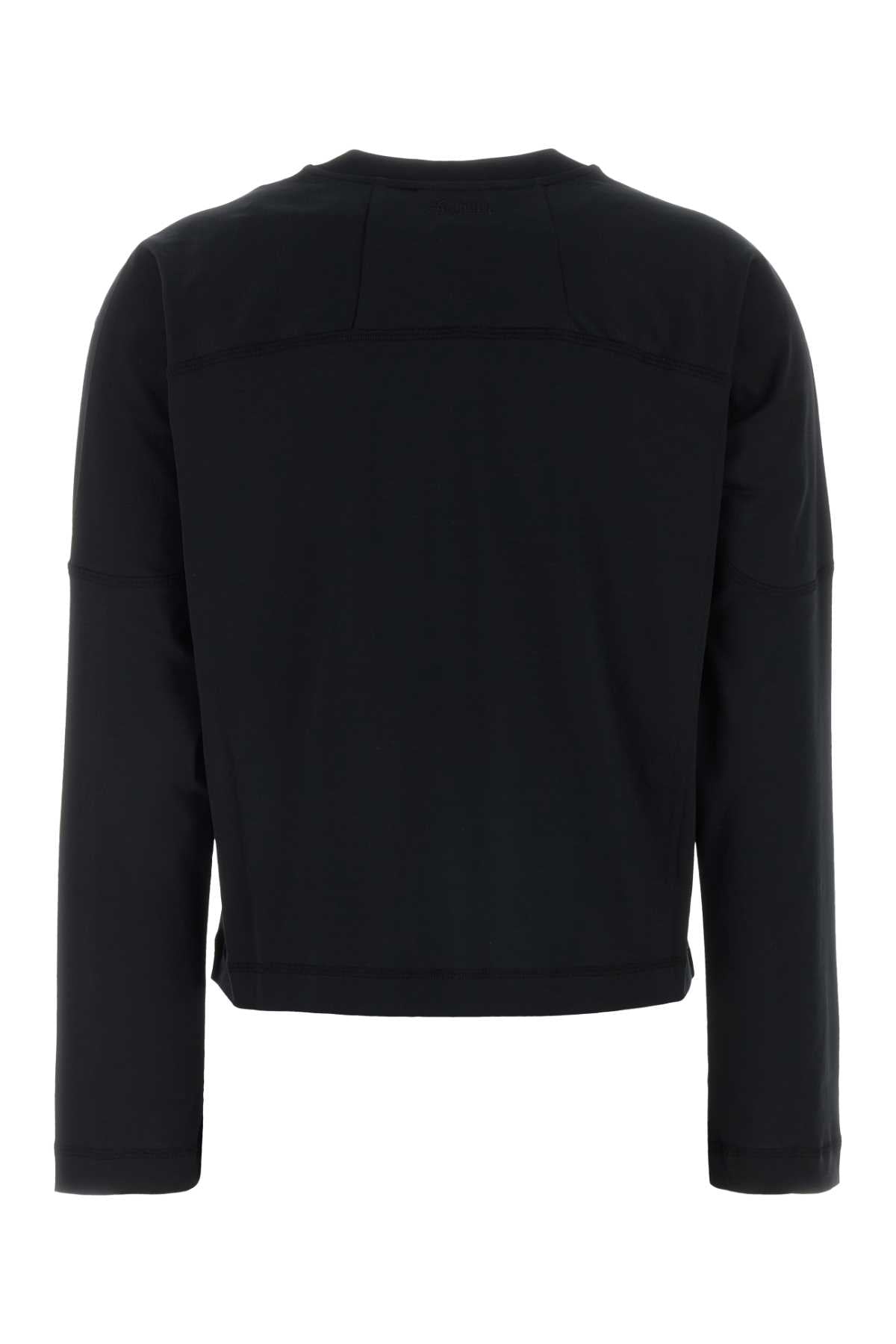 Herno Laminar Cotton T-Shirt — Black, view 2