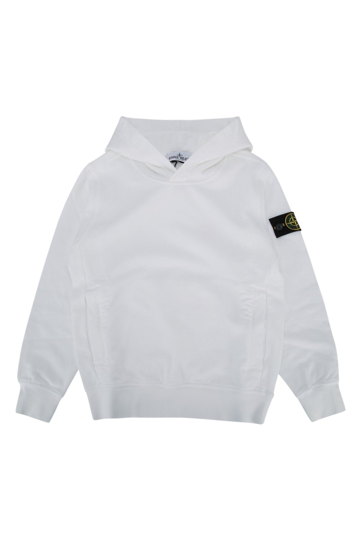 Stone Island Kids Sweater Hoodie — White by Stone Island Kids