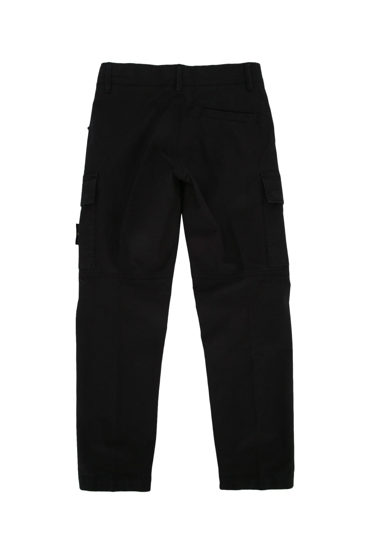 Stone Island Kids Compass Badge Cotton Cargo Pants — Black - 14, view 2