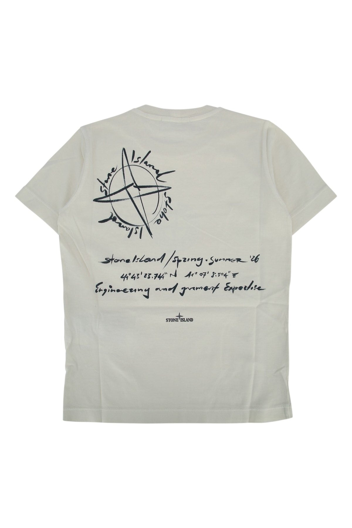 Stone Island Kids Logo-Embroidered T-Shirt — Beige, view 2