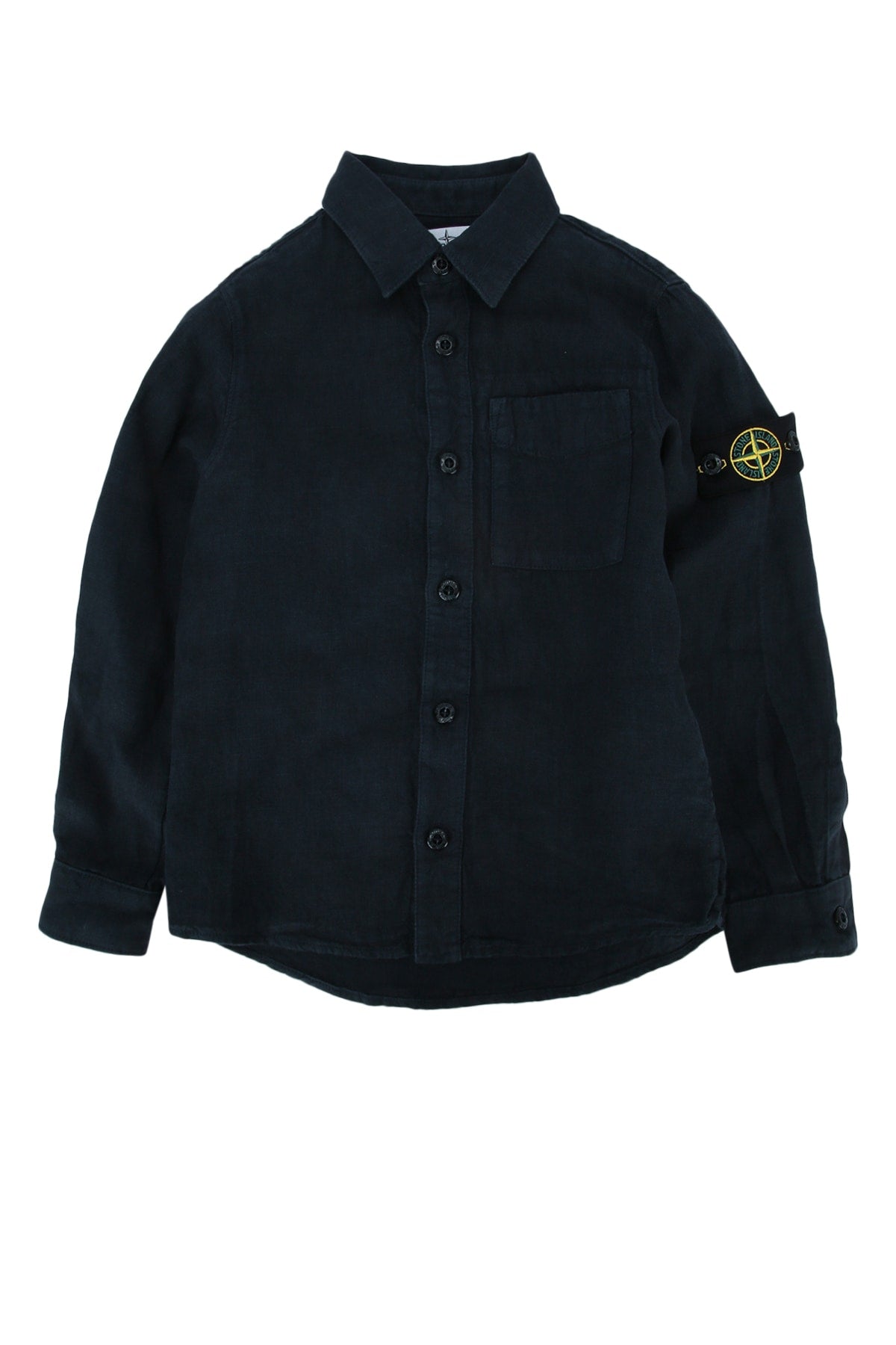 Stone Island Kids 100% Linen Shirt — Navy by Stone Island Kids