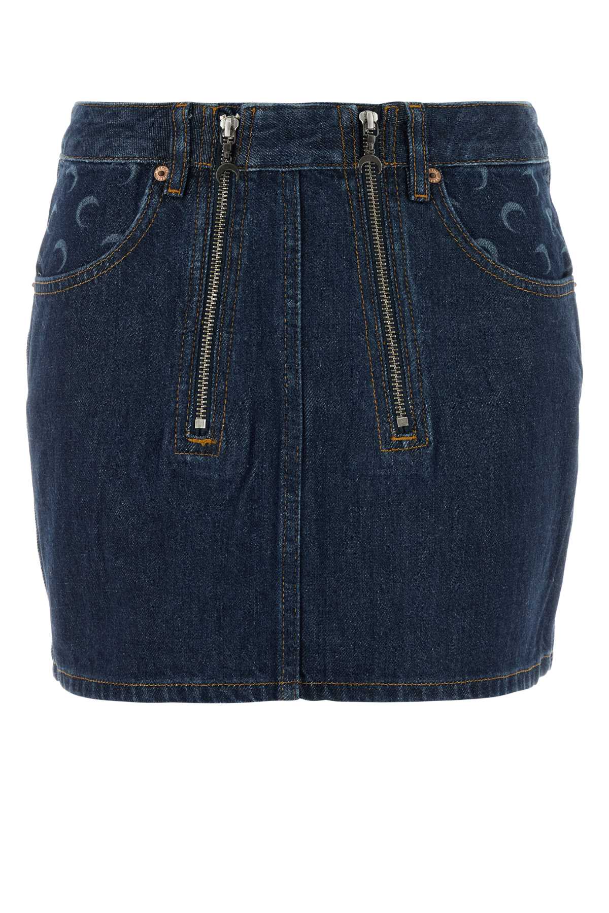 Marine Serre Skirt Mini Skirt — Navy by Marine Serre