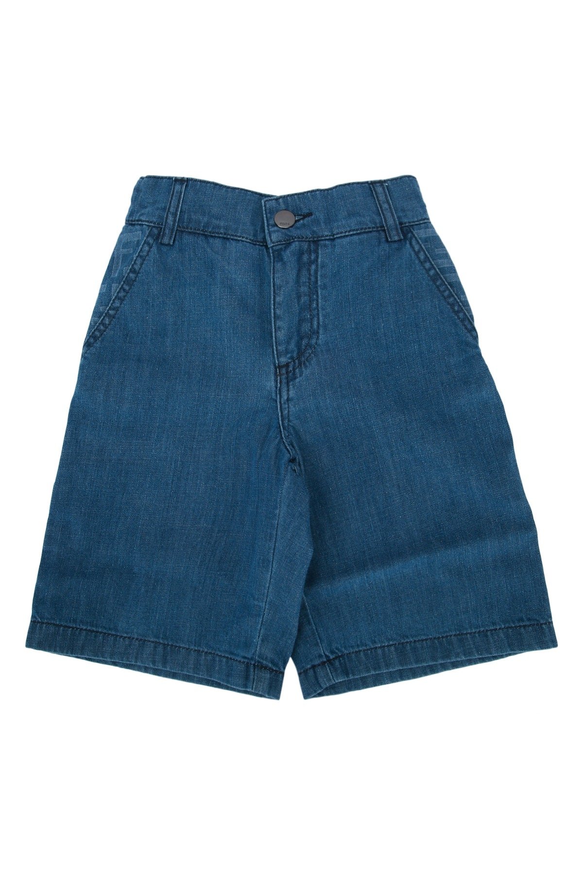 Fendi Kids Denim Bermuda Shorts — Blue by Fendi Kids