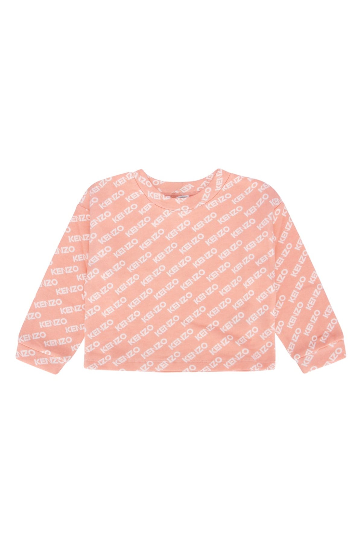 Kenzo Junior Logo-Embroidered Cotton Sweatshirt — Pink by Kenzo Junior