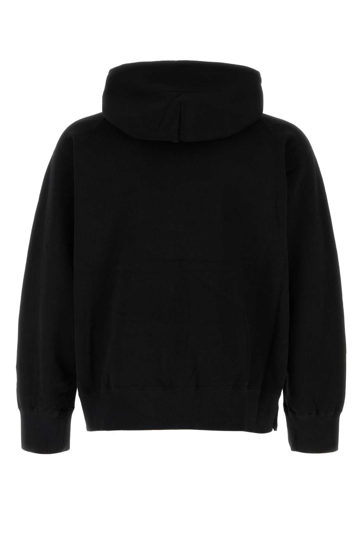 Sacai Cotton Hoodie — Black, view 2