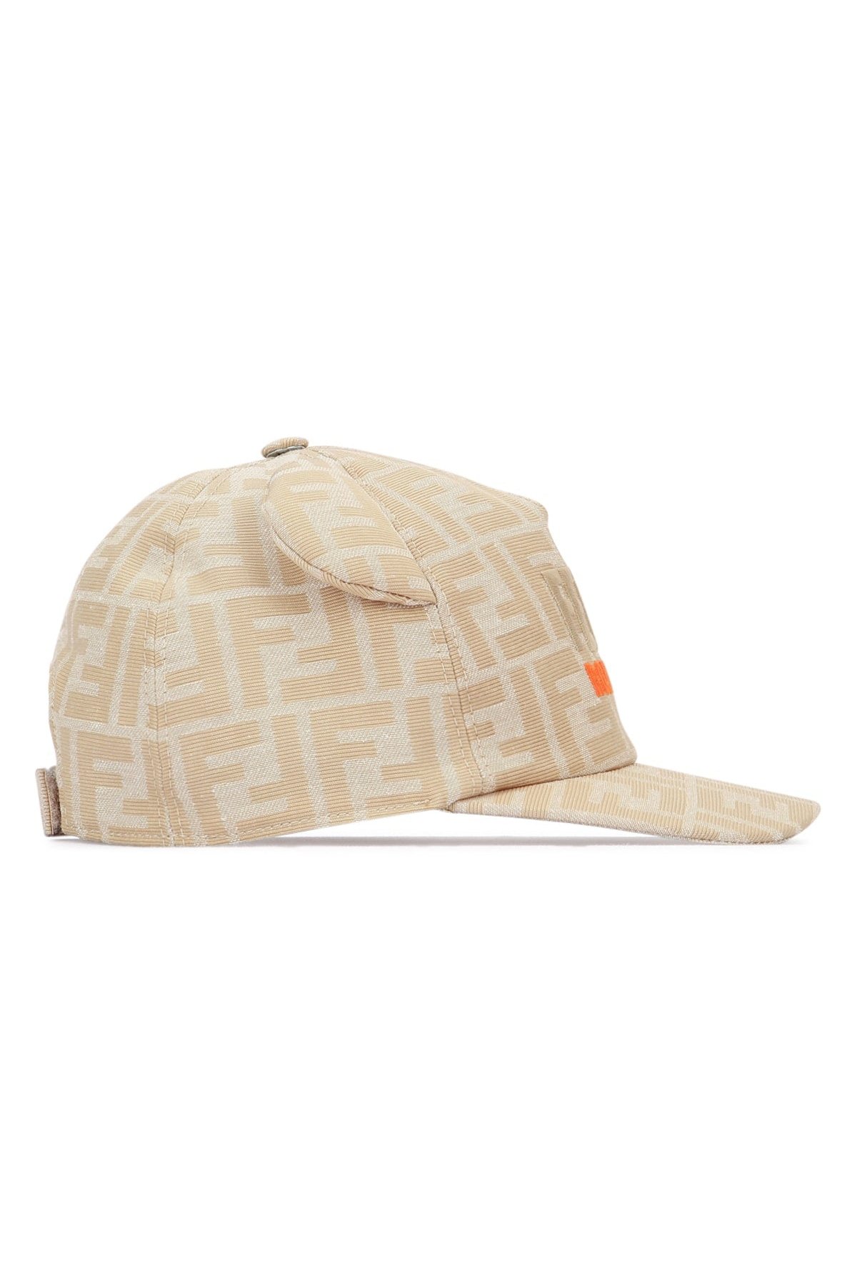 Fendi Kids BASEBALL Monogram Jacquard Baseball Cap — Beige, view 2
