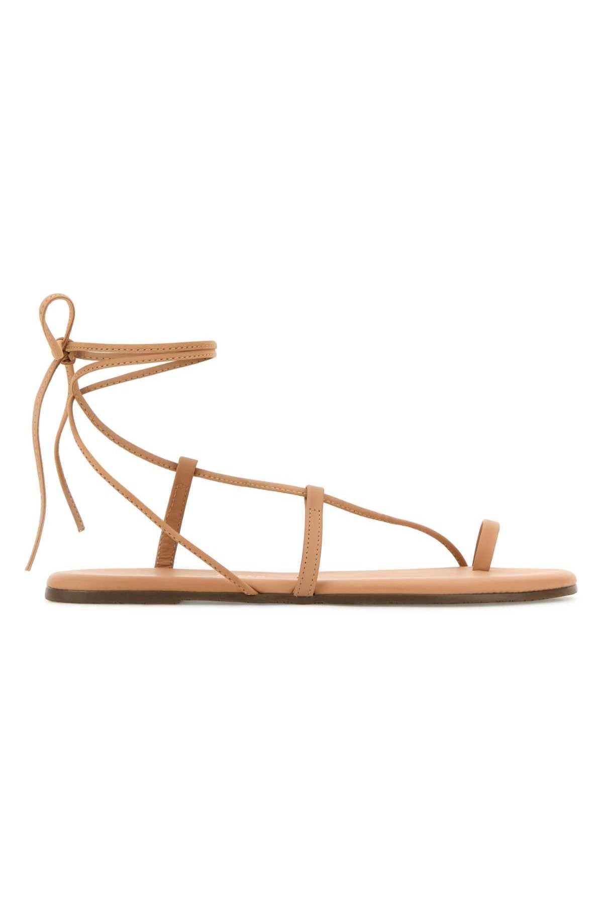 Tkees Lace-Up Leather Sandal — Beige by Tkees