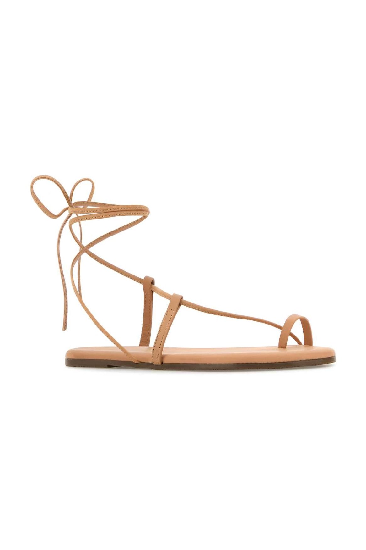 Tkees Lace-Up Leather Sandal — Beige, view 2