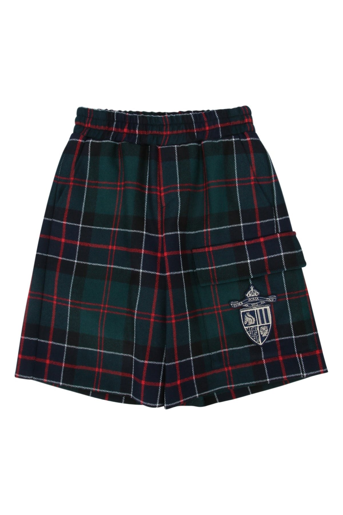 Fendi Kids Tartan Bermuda — Green by Fendi Kids