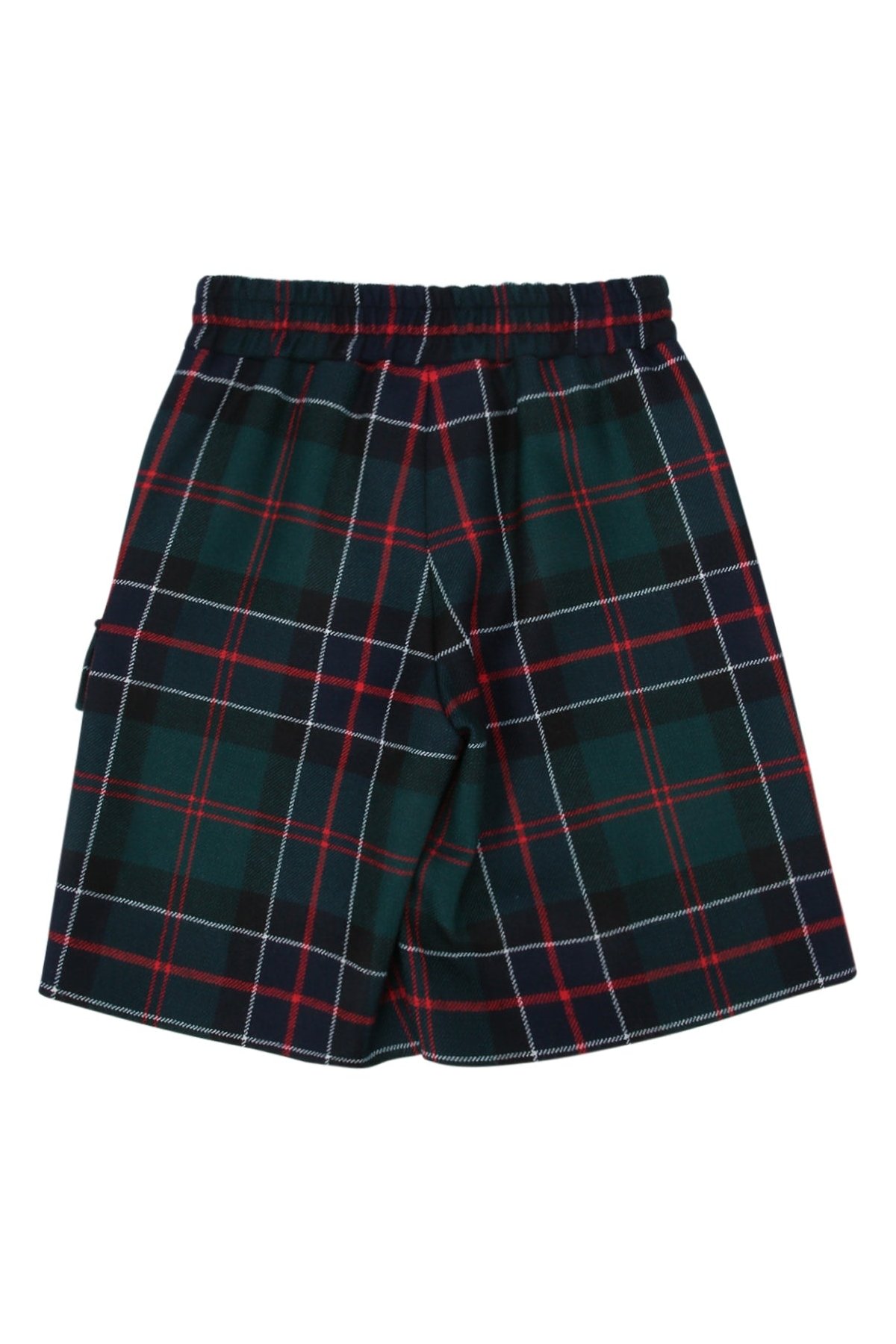 Fendi Kids Tartan Bermuda — Green, view 2